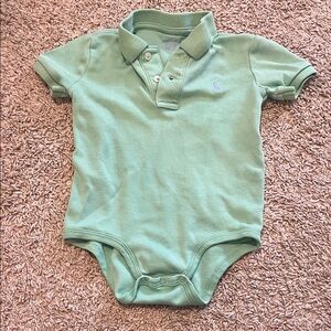 Ralph Lauren Green Polo Baby Onesie